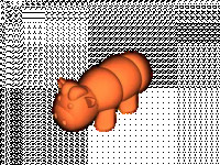 Cow Cute Flexi Articulated 3D model