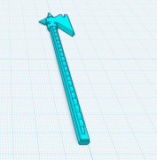 fancy halberd with grip 3D model