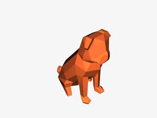 Low Poly Pug 3D model