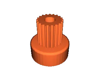 Parametric pulley 3D model