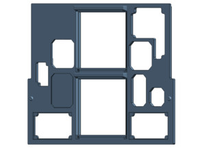 A320 MIP Frame EICAS Panel 3D model