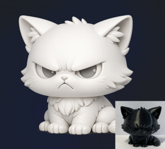 Chibi Grumpy Cat 3D model