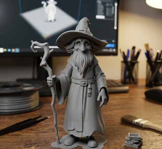 old wizard 3D model