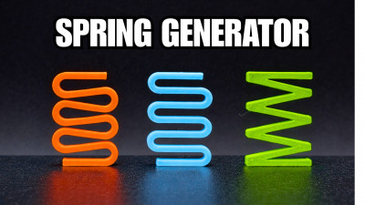 Parametric 3D Printable Spring Generator (Fusion 360 File) 3D model