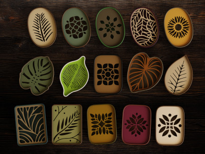 Soap Dish / Sponge Holder — Leaf Collection #4 3D model