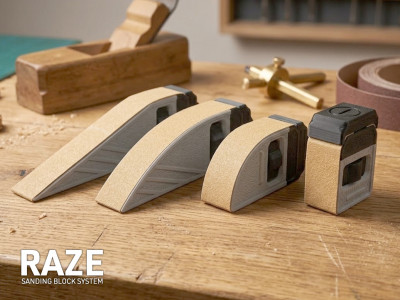 RAZE – Schleifblock-System mit Spannmechanismus 3D model