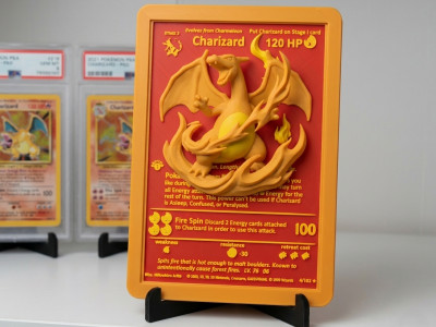 Charizard TCG Relief Card 3D model