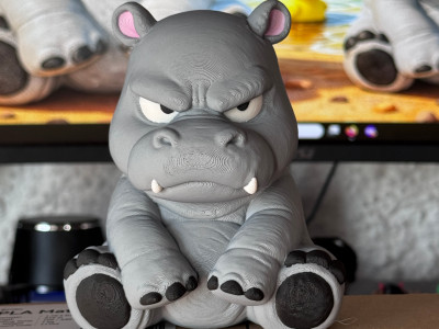 Grumpy Hippo 3D model