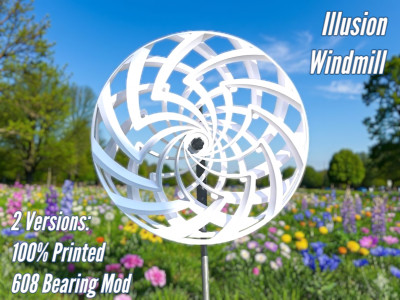 Optical Illusion Wind Spinner - Self adjusting 3D model