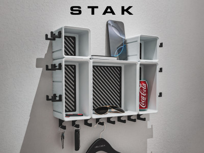 STAK Wall System - Modular EDC Storage 3D model