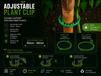 Adjustable Plant Clip 3D model