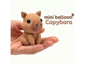 Cute Mini Balloon Capybara (+Keychain) 3D model