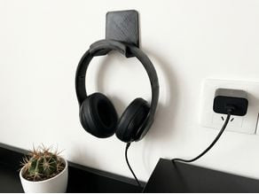 Wall Mounted Headphone Hanger 3D model