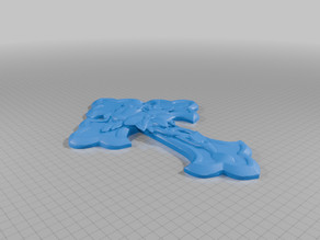Floral Cross 3D model