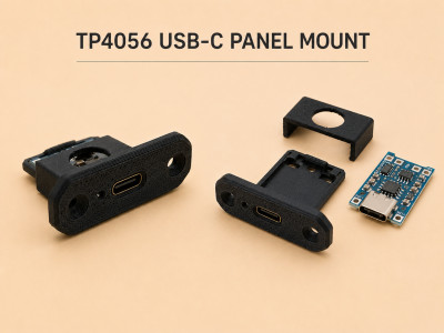 TP4056 USB-C Panel Mount 3D model