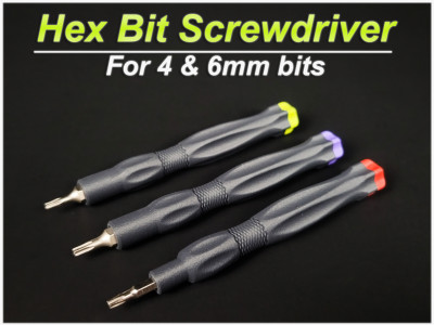 EDC Multi Bit Hex Precision Screwdriver Bit 4&6mm 3D model