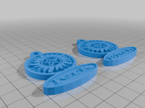 Paired Keychains Inspired by Sam & Dean 3D model