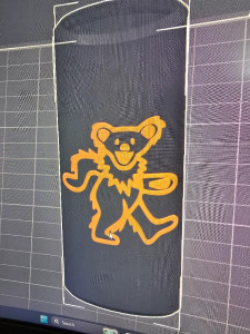 Bic Lighter Case Grateful Dead Bear 3D model