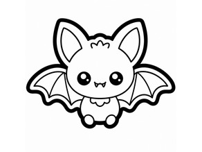 Bat Cookie Cutter 3D model