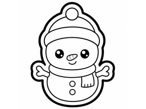 Snowman Cookie Cutter 3D model