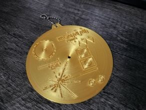 Mini Voyager Golden Record Keychain 3D model