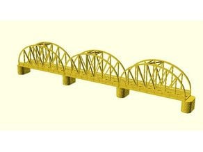 HO train bridge 24 cm (2026) 3D model