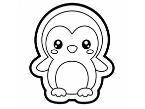 Penguin Cookie Cutter 3D model