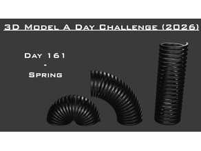 Model A Day Challenge - Day 161 - Spring 3D model