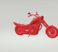 Chopper Motorcycle 3D Model Ready for Print 3D model