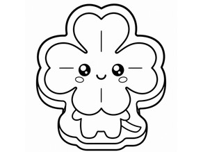 Four Leaf Clover Cookie Cutter 3D model