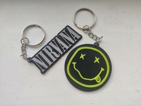 Nirvana keychains 3D model