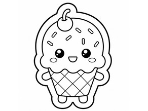 Ice Cream Cookie Cutter 3D model