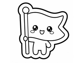 Flag Cookie Cutter 3D model