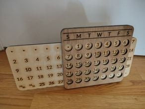 Universal / Reusable Calender 3D model