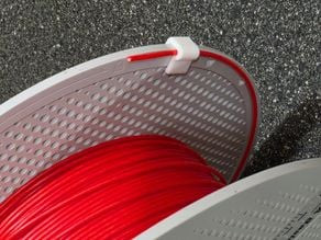 Customisable Parametric Filament Clip with Optional Label 3D model