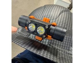Klein Hardhat Mount For 18650 Headlamp 3D model