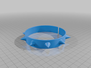 Collar choker pinchos emo 3D model
