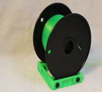 3D printer filament spool holder, fully-printable 3D model