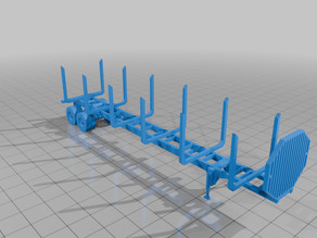 HO Scale Log Trailer 3D model