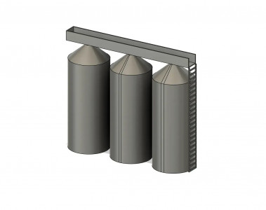 Ho Scale Silos 3D model