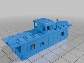 N Scale Caboose 3D model