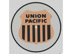 Union Pacific logo clock 3D model