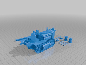 Ho scale side boom tractor 3D model