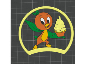 Orange Bird Magnet Ears 3D model