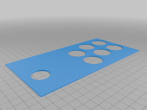 Arcade Cabinet 6-button Hole Template 3D model