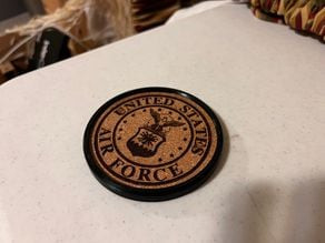 Coaster with cork insert 3D model
