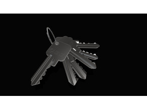 keychain 3d model random keys 3D model