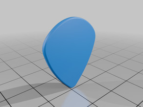 Jazz 3 Guitar Pick 3D model
