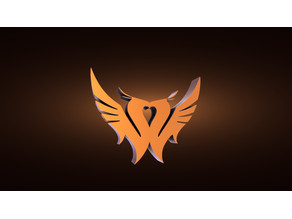 ILLENIUM PHOENIX HEART KANDI CHARM 3D model