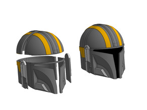 MANDALORIAN HELLDIVERS HELMET MASHUP 3D model